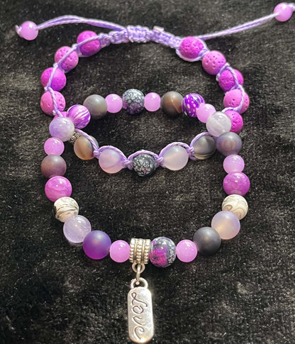 Purple Essential Oil Aromatherapy Diffuser Bracelet