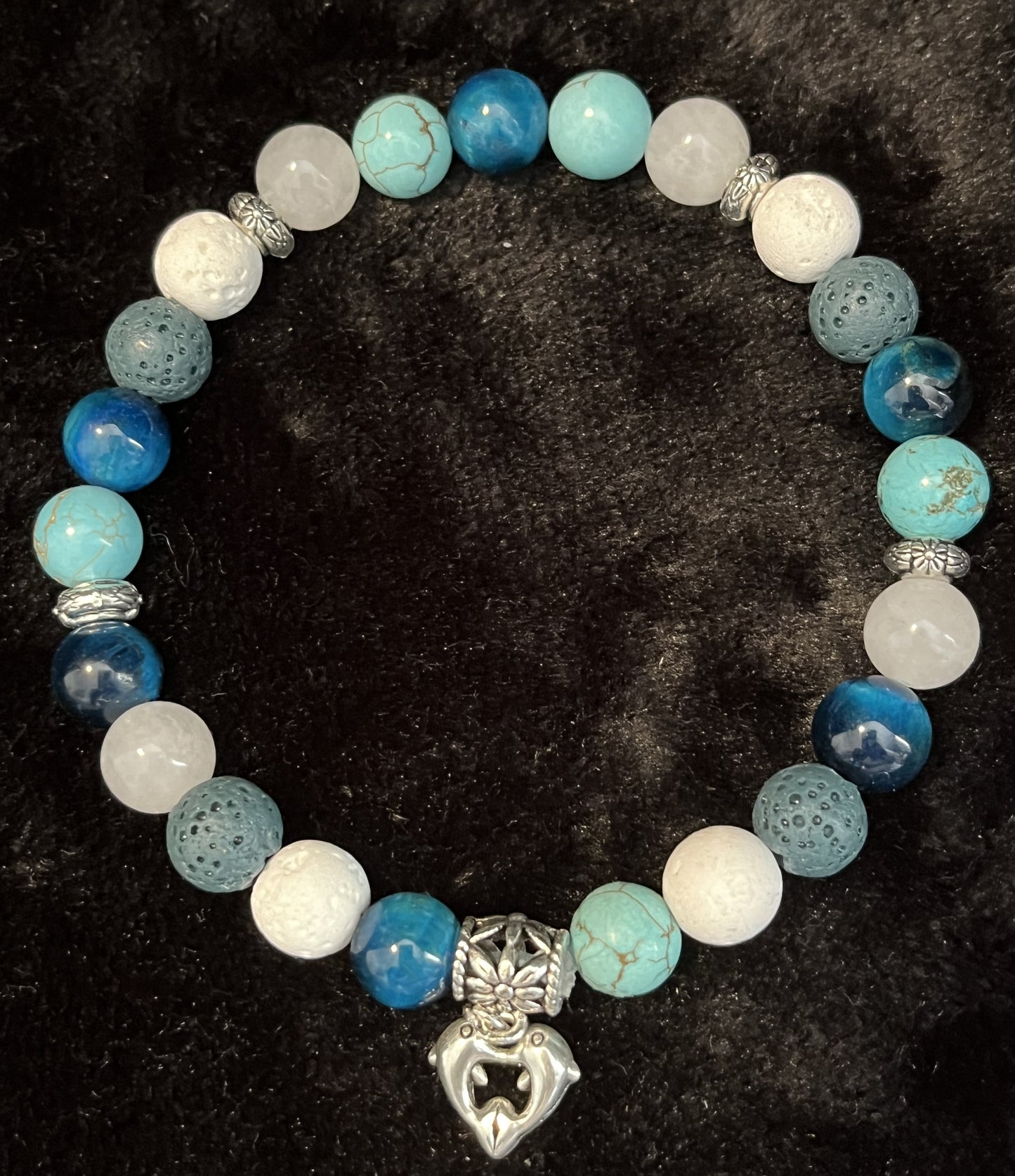 Ocean Breeze Lava Rock Bracelet