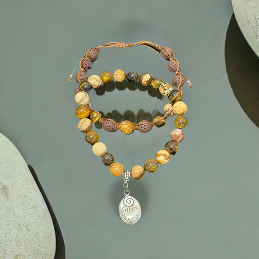 Essential Oil Brown Stone Diffuser Bracelet