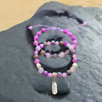 Love Charm Purple Aromatherapy Essentials Oil Bracelet