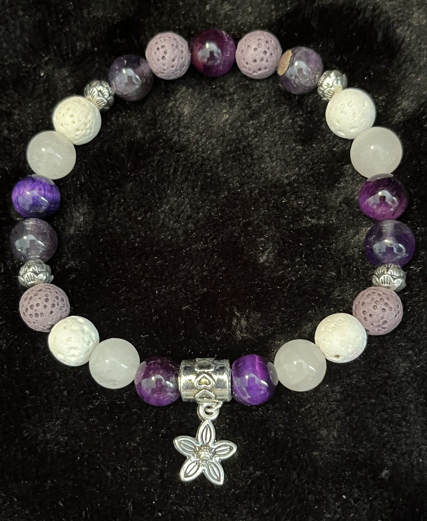 Purple Iris Blooms Diffuser Bracelets